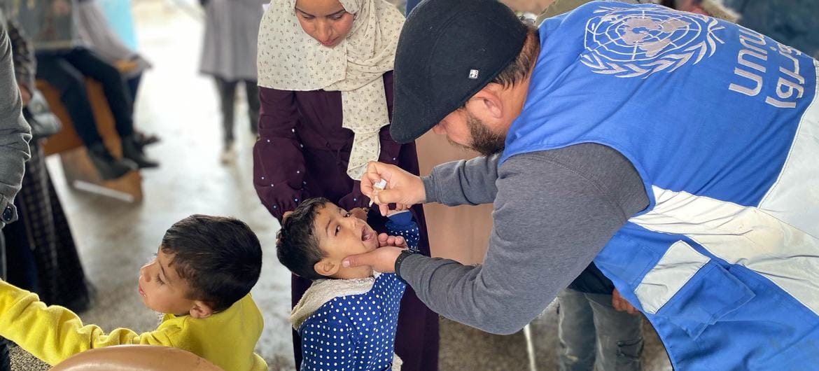 الأمم المتحدة: تطعيم 600 ألف طفل فلسطيني في غزة ضد شلل الأطفال