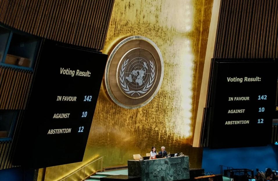 142 دولة تؤيد إقامة دولة فلسطينية مستقلة.. والأمم المتحدة تعتمد “إعلان نيويورك”