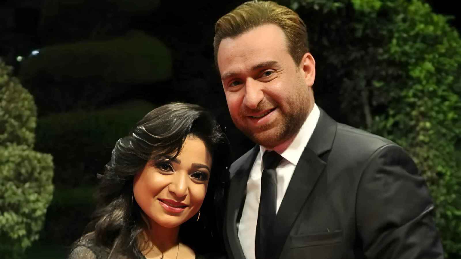 نضال الشافعي وزوجته